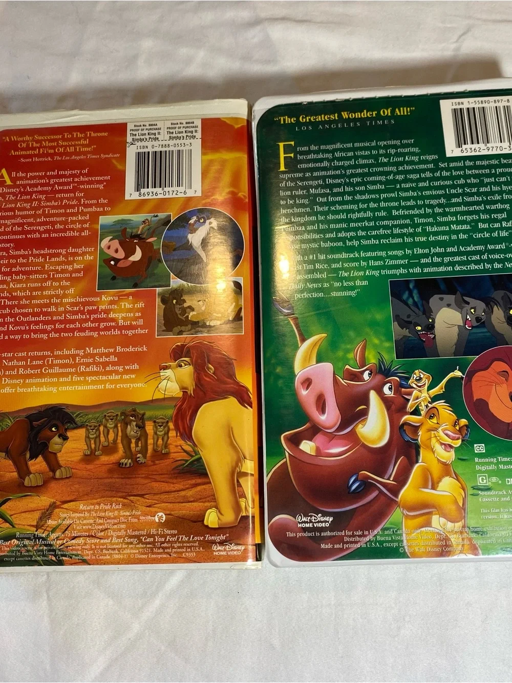 Disney original vhs
